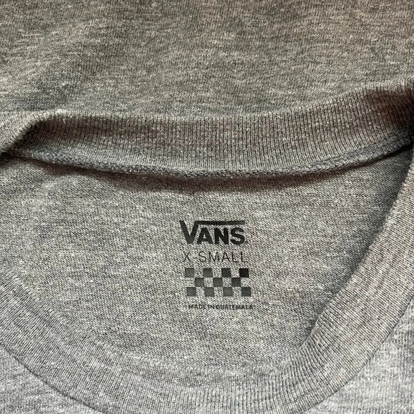 Vans Heather Gray & Purple Short Sleeve Icon Graphic Tee Xsmall Women’s - Picture 9 of 10